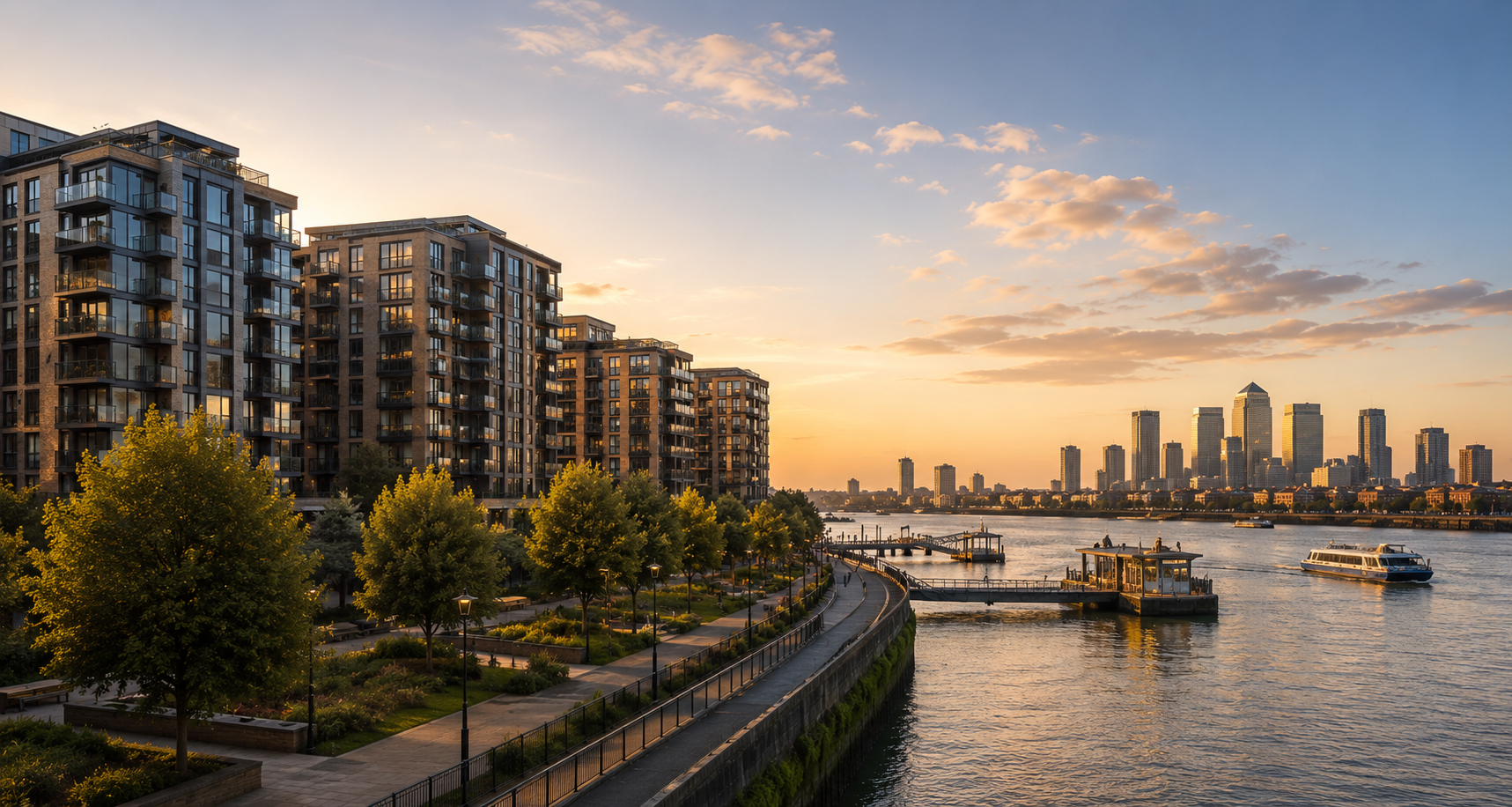 Royal Arsenal riverside and residential buildings